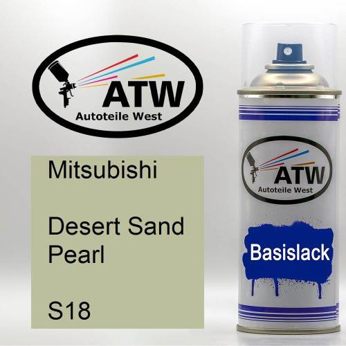 Mitsubishi, Desert Sand Pearl, S18: 400ml Sprühdose, von ATW Autoteile West.
